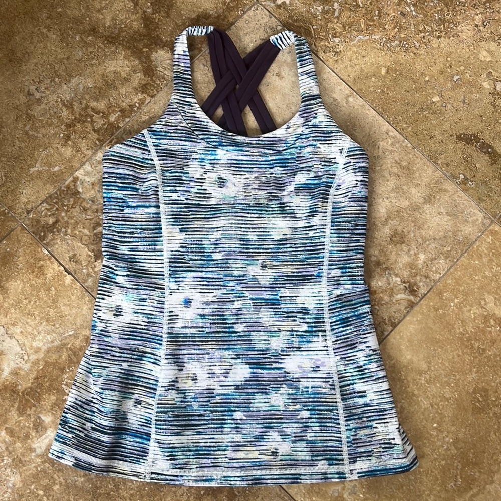 Lululemon crossback print tank top